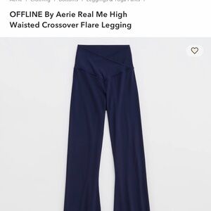 Aerie Navy Flare Leggings